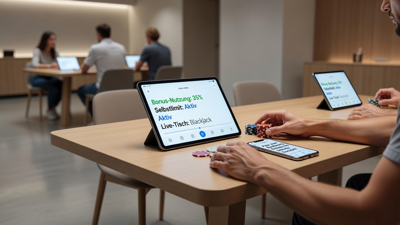 Darstellung von Selbstlimit-Optionen und Bonus-Interaktionen in mobilen Live-Tischspiel-Apps