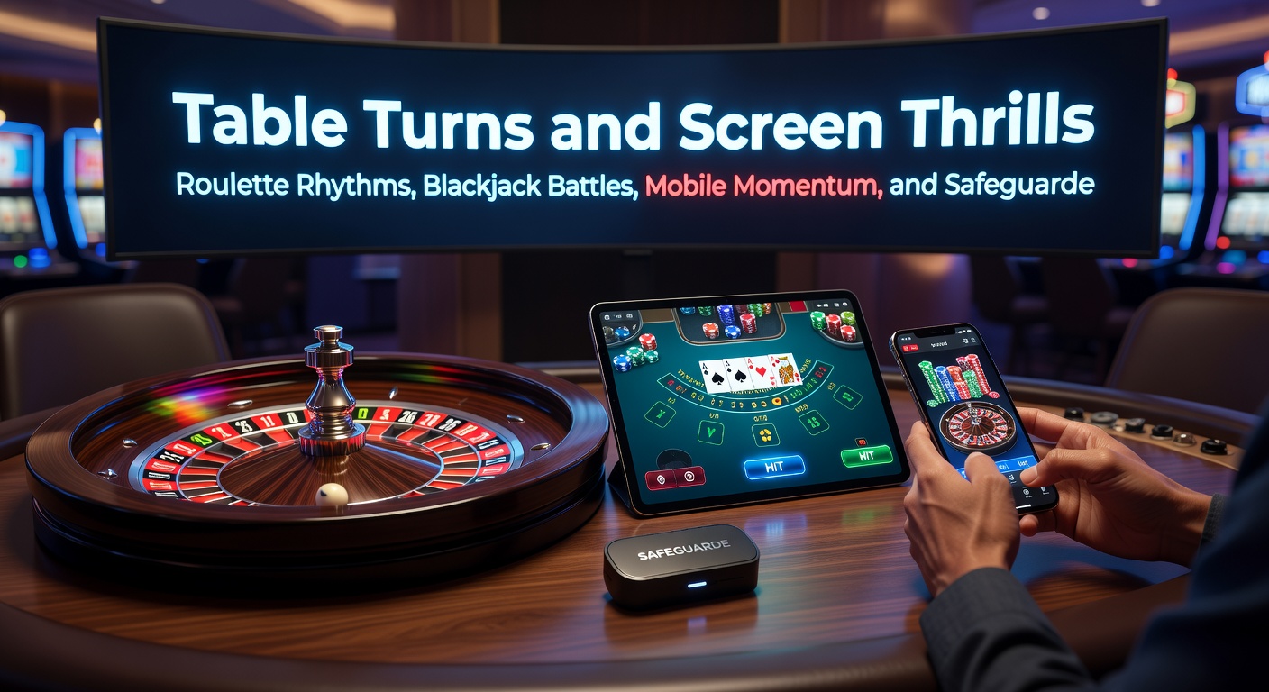 Ein Smartphone zeigt ein intensives Blackjack-Spiel mit Karten auf dem Display, während ein Dealer live streamt und der Spieler eine Entscheidung trifft